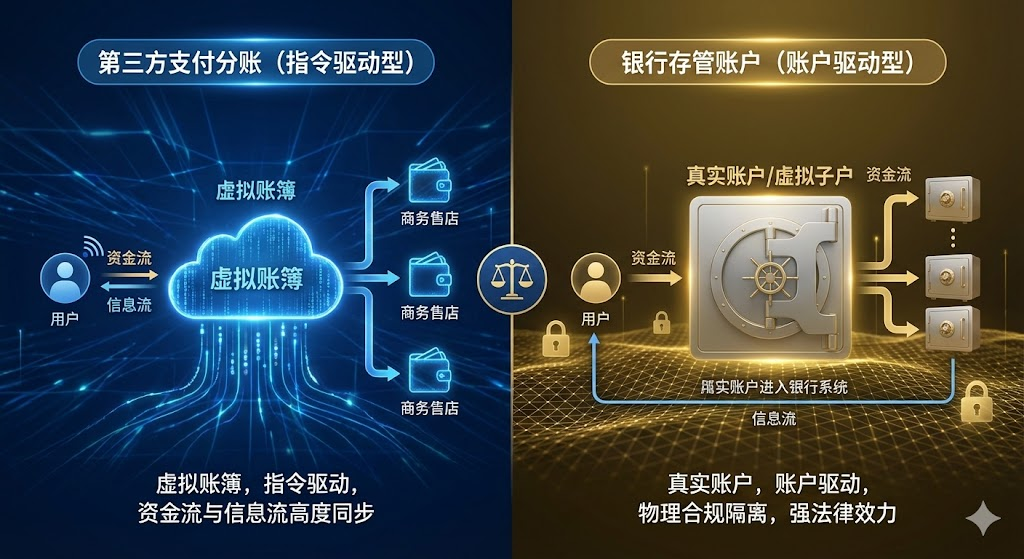 分账 vs 转账 对比图示